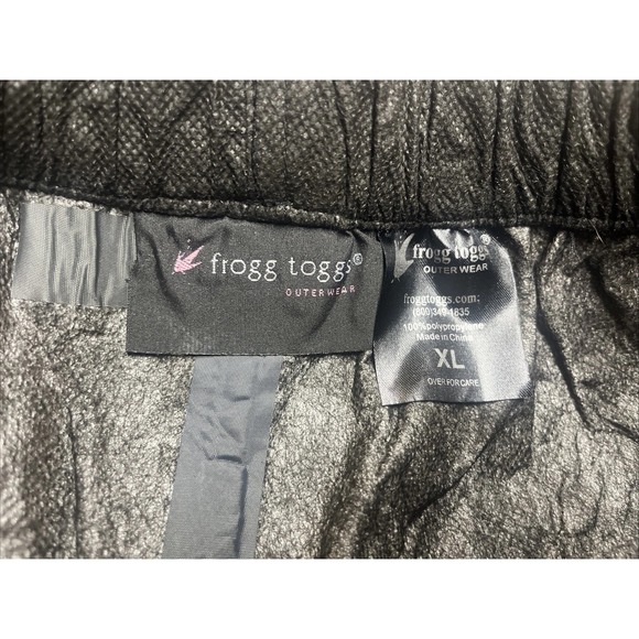 FROGG TOGGS RAIN GEAR XL BLACK CARGO PANTS WOMENS GOLF BEACH WALK - Picture 3 of 5